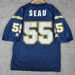 Vintage Junior Seau San Diego‎ Chargers Football Jersey Starter Men's Size Large